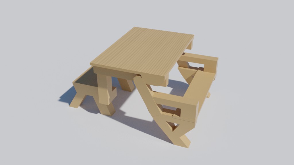 Folding Bench Table preview image 2